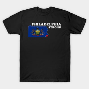 Philadelphia Strong Pennsylvania Flag Heart Shirt T-Shirt